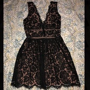 Black lace dress